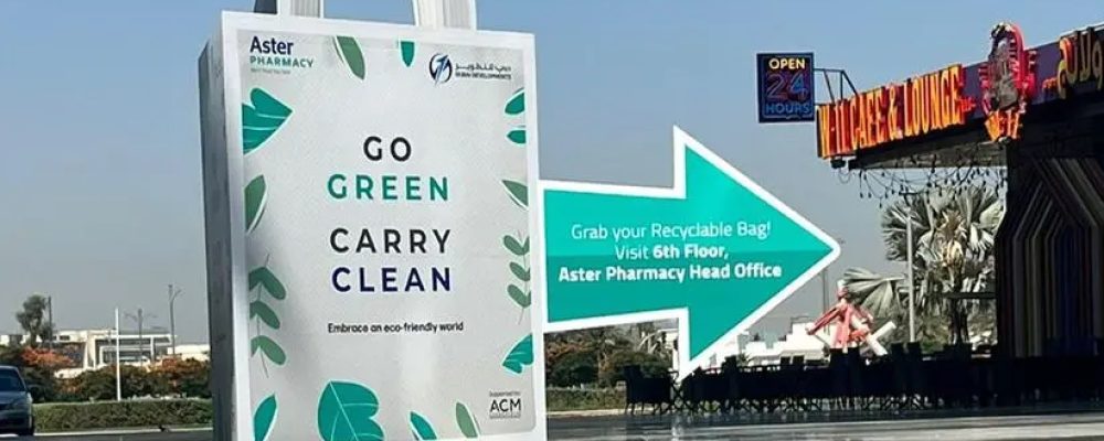 Aster Pharmacy Inculcates Sustainable Habits Among Dubai Residents Through Its ‘Go Green Carry Clean’ Initiative